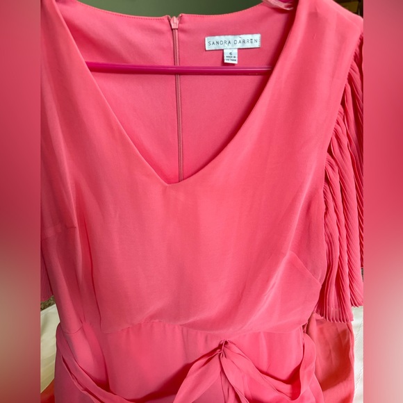 Sandra Darren Bright Pink Summer Flowy Style Dress Size 6 EUC - Picture 4 of 7
